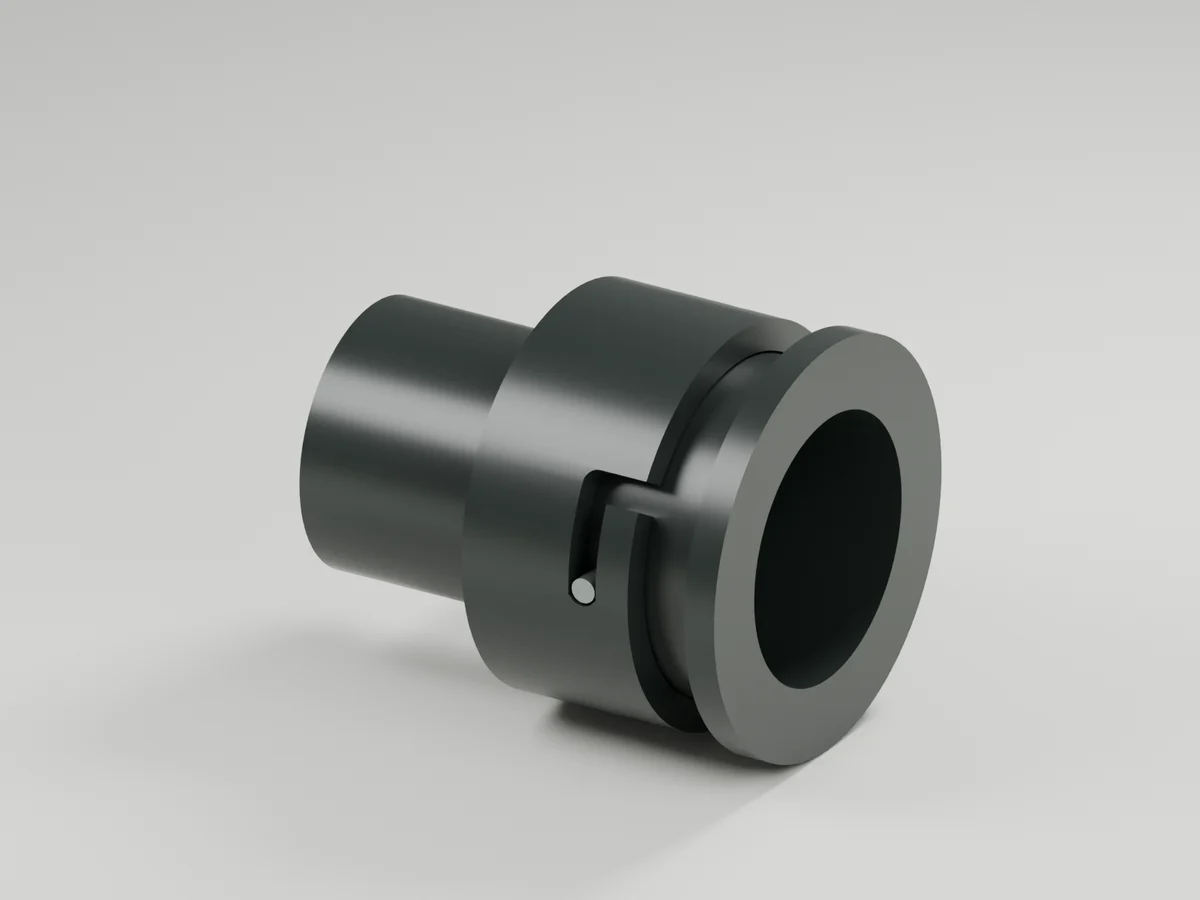 Assembled collar retention mechanical subset