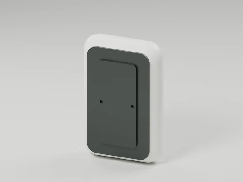Alarm — Rear and connections. Development CAD; not a manufacturing release.