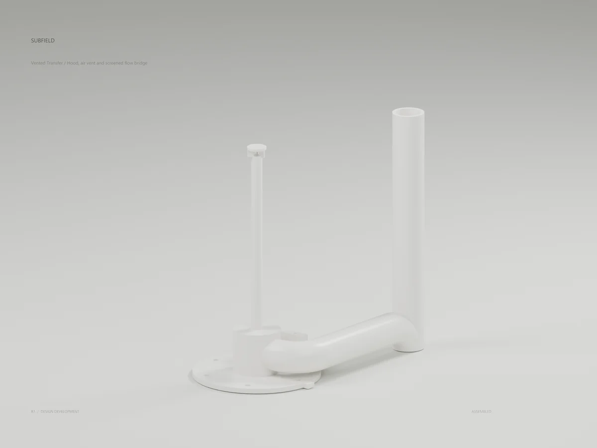 Vented hood and flow bridge